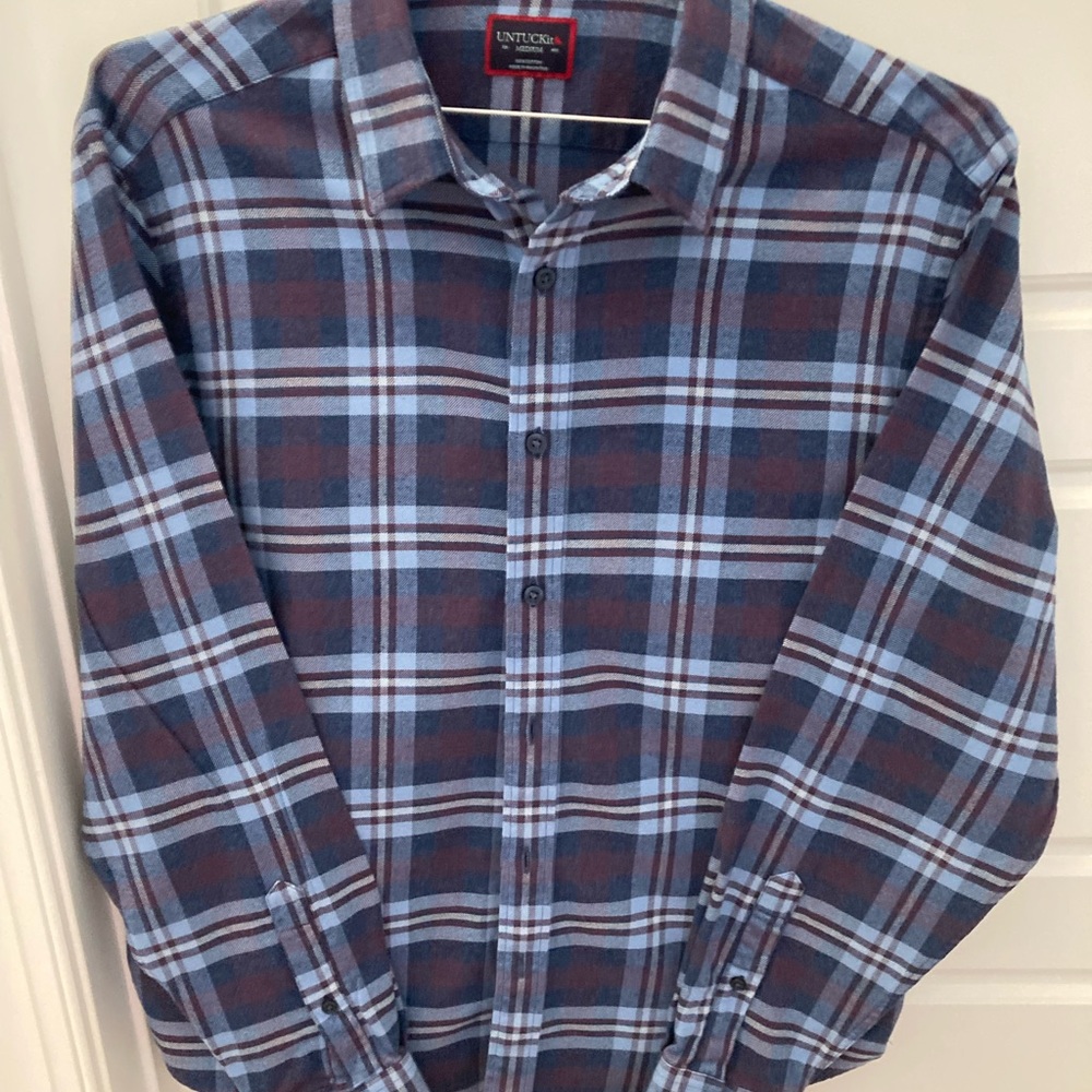 Untuckit men’s long sleeve shirt M 100% cotton flannel